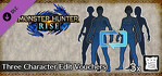 Monster Hunter Rise Three Character Edit Vouchers PS4